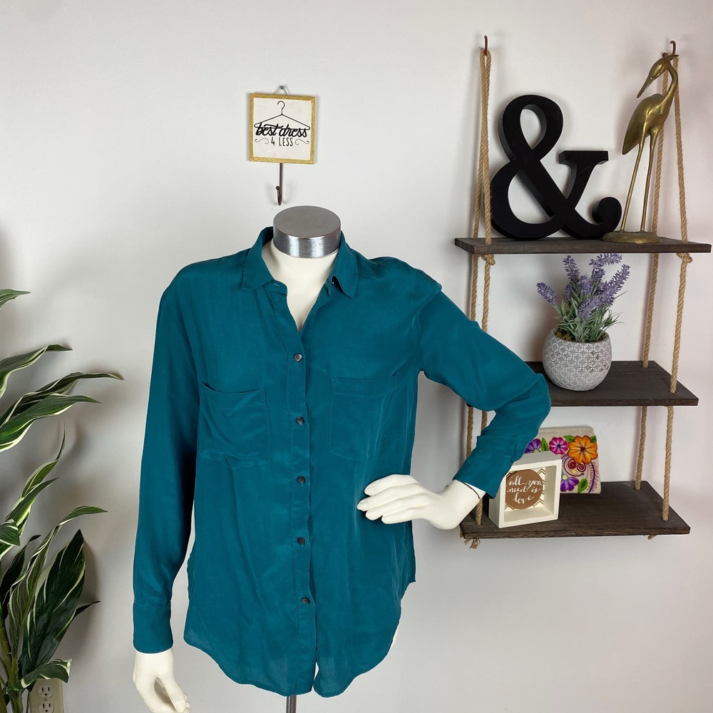 Madewell Teal Button Down Blouse